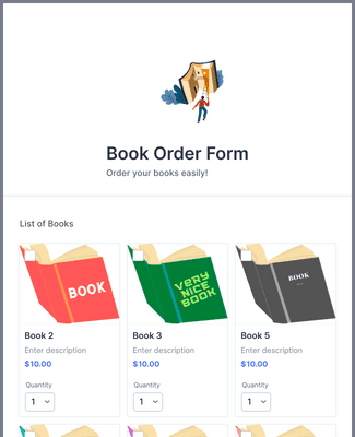 Form Templates: Book Order Form