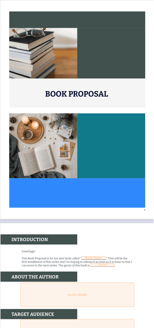 Book Proposal Template - Sign Templates | Jotform