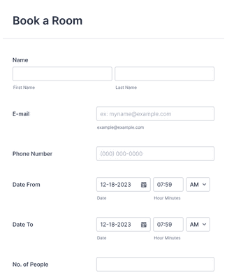 Booking For Bed And Breakfast Form Template | Jotform