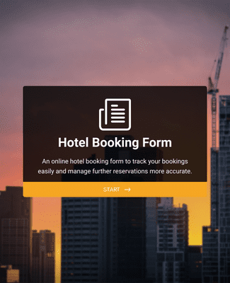 Form Templates: 호텔 예약하기 폼