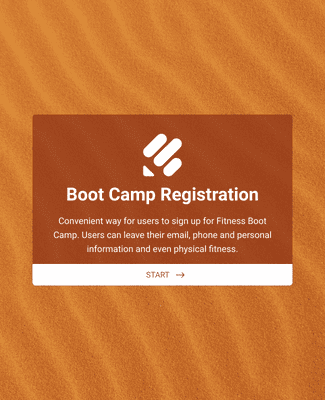 Form Templates: Fitness Boot Camp Registration
