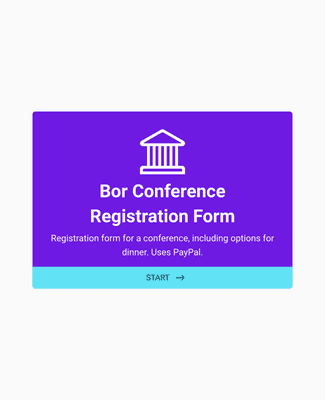 Form Templates: BOR Conference Registration form