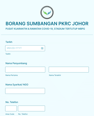 Borang Sumbangan PKRC Stadium MBPG Form Template | Jotform