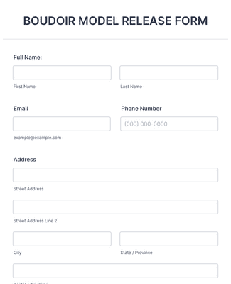 Model Release Form Template