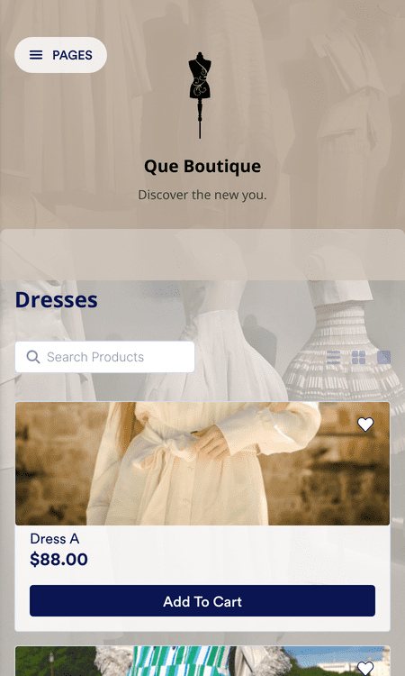 Template boutique-app
