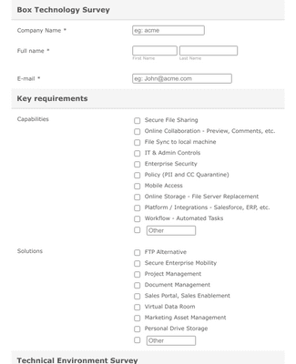 Technology Survey Form