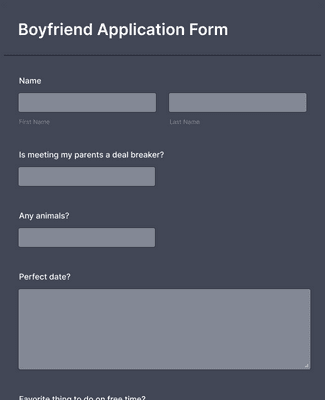 Boyfriend Application Form Funny Boyfriend Application Form Funny