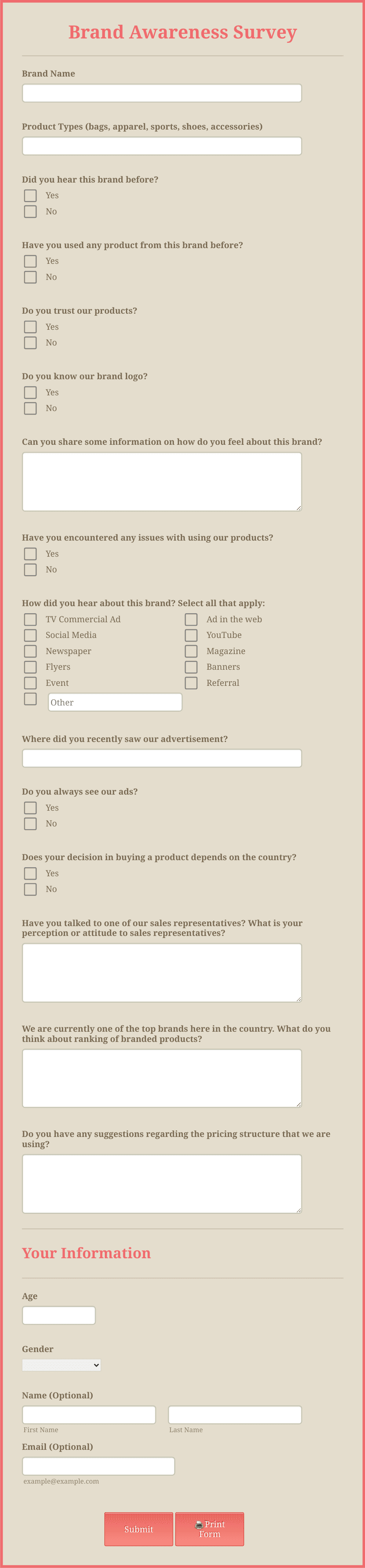 Template brand-awareness-survey