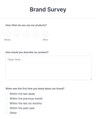 Brand Survey Form Template | Jotform