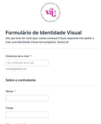 Form Templates: Briefing de Identidade Visual Va