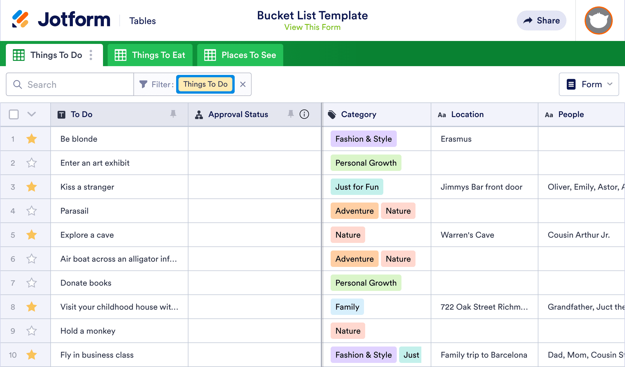 bucket-list-template-jotform-tables