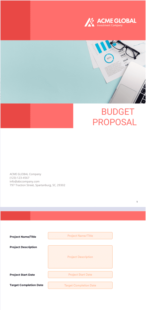 Sign Templates: Budget Proposal