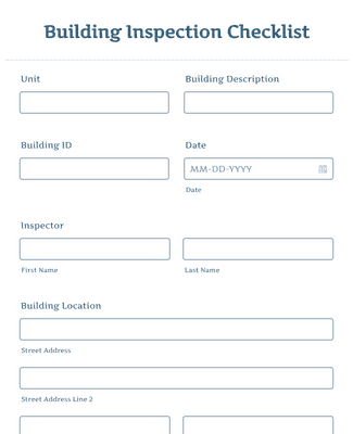 Building Inspection Checklist Form Template | Jotform