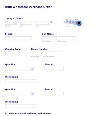 Simple Product Purchase Form Template | JotForm