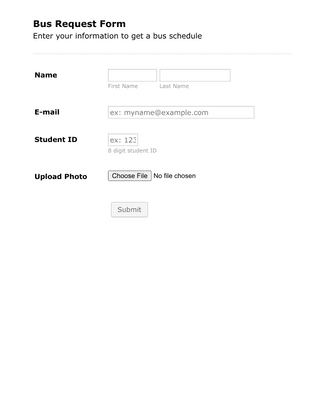 Bus Request Form Template | Jotform