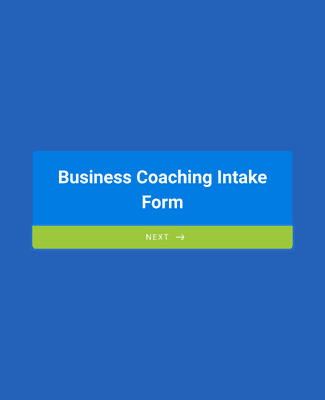 Business Coaching Intake Form