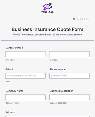 Business Insurance Quote Form
