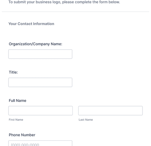 Business Logo Submission Form Template | Jotform