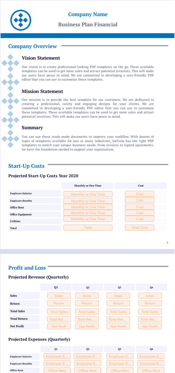 Gym Business Plan Template PDF Templates Jotform