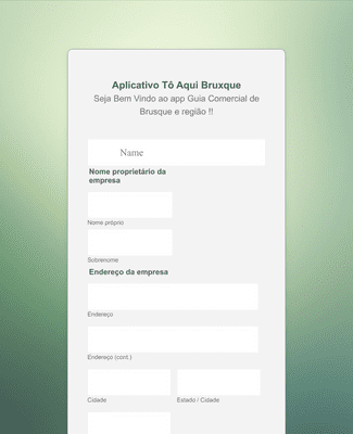 Business Registration Form in Portuguese