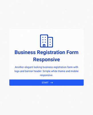 Form Templates: Responsive Business Registration Form