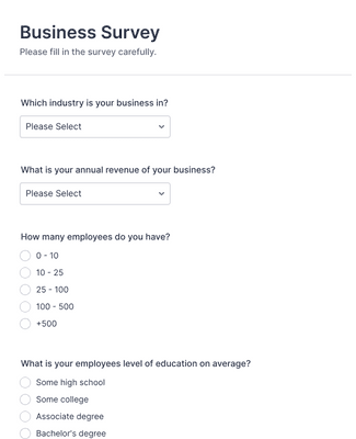 Business Survey Form Template | Jotform