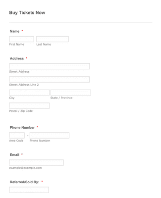 Example Order Ticket 40+ Ticket Order Forms | JotForm