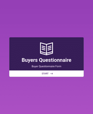 Form Templates: Buyers Questionnaire