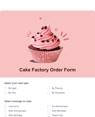 Form Templates: Cake Factory Order Form