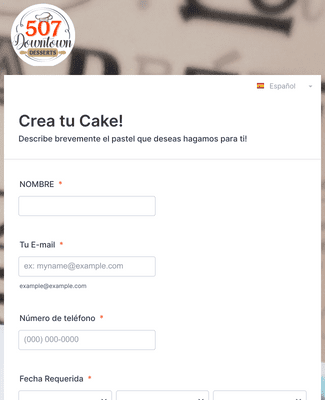 Form Templates: Cake Order Form