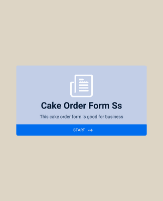 Form Templates: Cake Order Form 