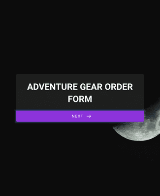 Camp Gear Order Form