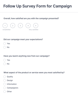 Campaign Survey Form Template | Jotform