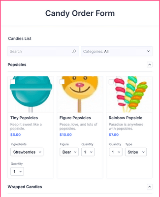 Candy Order Form Template | Jotform
