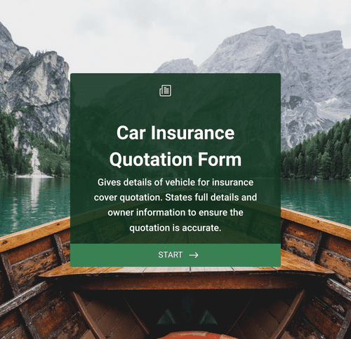 Form Templates: Car Insurance Quotation Form