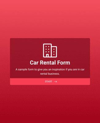 Car Rental Application Form
