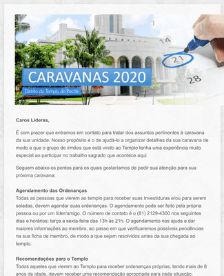 Form Templates: Agendamento de Caravanas