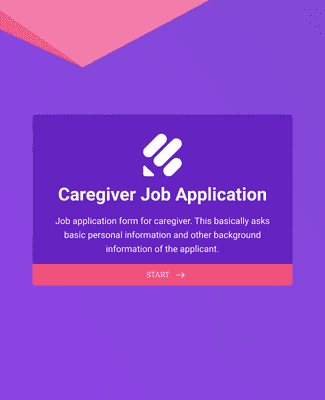 Form Templates: Caregiver Job Application