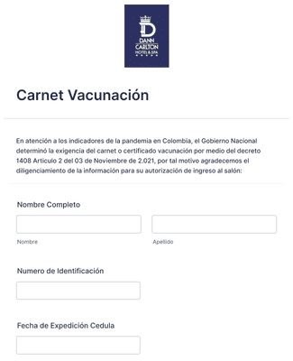 Form Templates: Carnet vacunación 