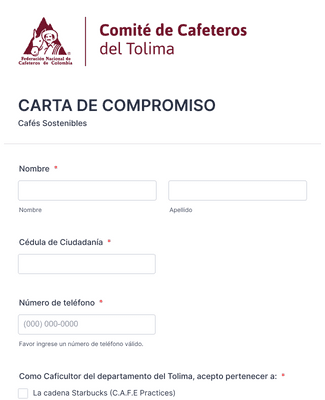 Form Templates: CARTA DE COMPROMISO