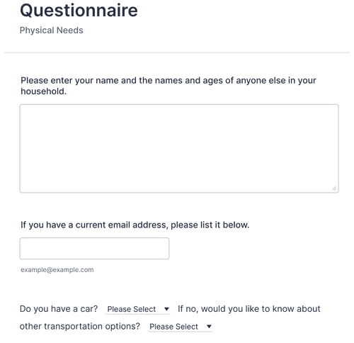 Case Management Needs Questionnaire Form Template | Jotform
