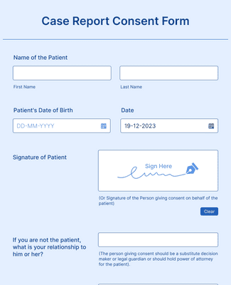 Case Report Consent Form Template | Jotform