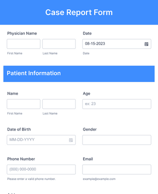 Case Report Form Template | Jotform