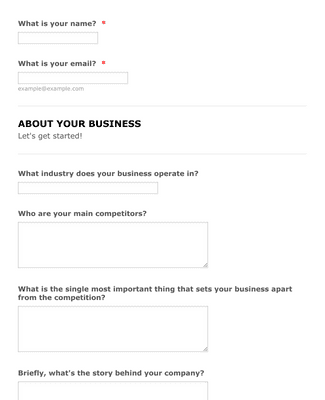 CAST design team Questionnaire Form Template | Jotform