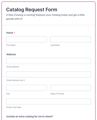Catalog Request Form Template | Jotform
