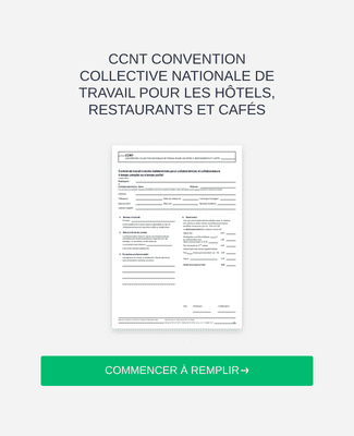 CCNT CONVENTION COLLECTIVE NATIONALE DE TRAVAIL POUR LES HÔTELS, RESTAURANTS ET CAFÉS
