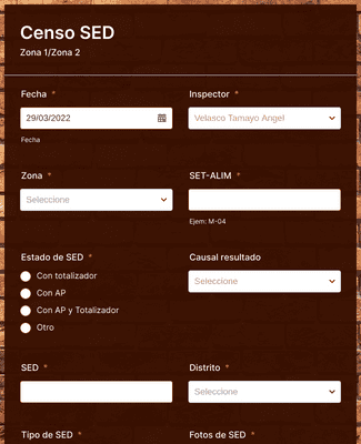 Form Templates: Censo SED