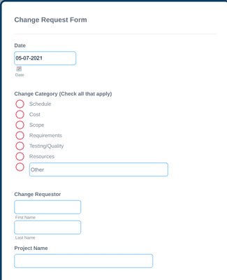 Change Request Form