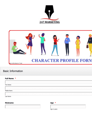 Character Profile Form