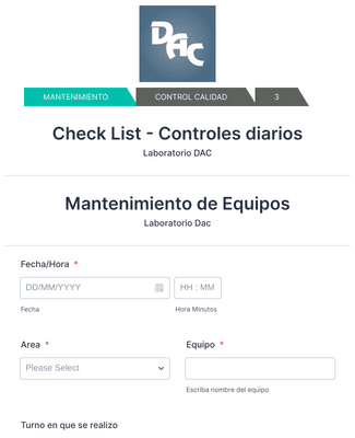 Form Templates: Check List Controles diarios